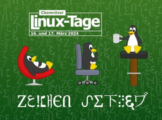 Pinguin-Grafik der Chemnitzer Linux tage 2024 von Sebastian Pettke